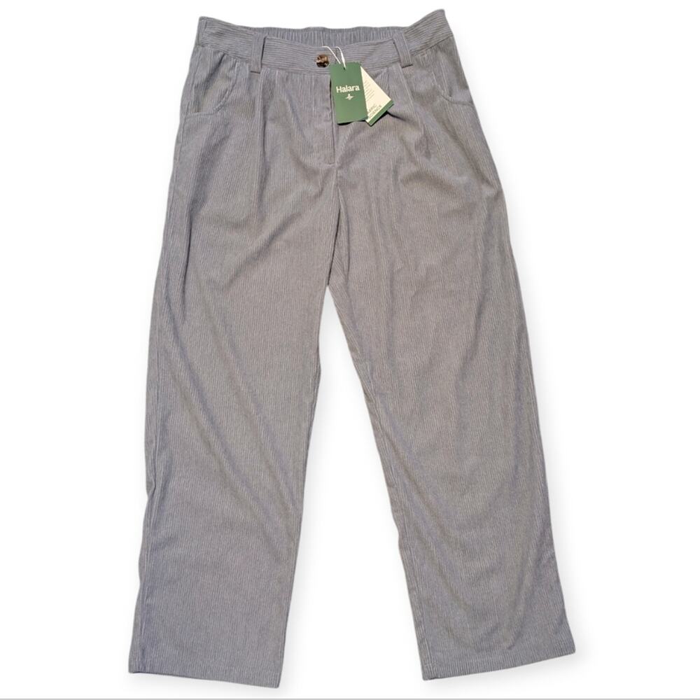NWT Halara AuraCord Cloud Blue Gray Corduroy Wide Leg Soft Casual Pants